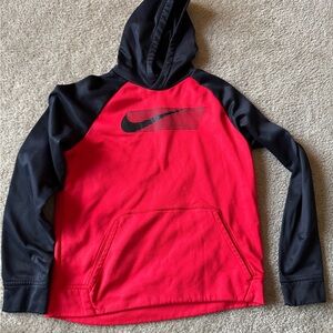 Nike Red and Black Kids' Pullover Hoodie